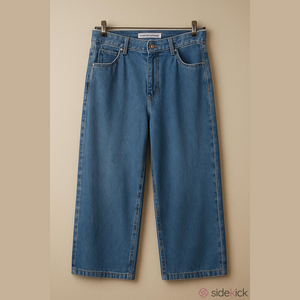 Scotch & Soda Wide Leg Cropped Jeans Size 12 High Rise Blue